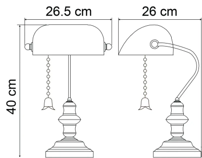 Кабинетная настольная лампа Arte Lamp BANKER A2492LT-1AB, 1хE27