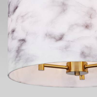 Потолочный светильник с тканевыми абажурами 60174/3 латунь