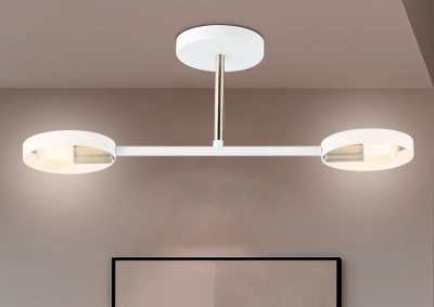 Подвесной светильник со сменной лампой TR8222/2 WH/SB белый/бронза E27/2 max 40W 510*165*190