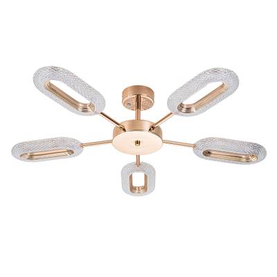 Потолочная люстра ARTE LAMP OVALE A2489PL-5GO, 1хLED