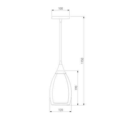Подвесной светильник со стеклянным плафоном 50085/1 черный жемчуг, E14х1