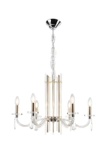Люстра Crystal Lux AURELIO SP6 GOLD+CHROME/TRANSPARENT 0210/306
