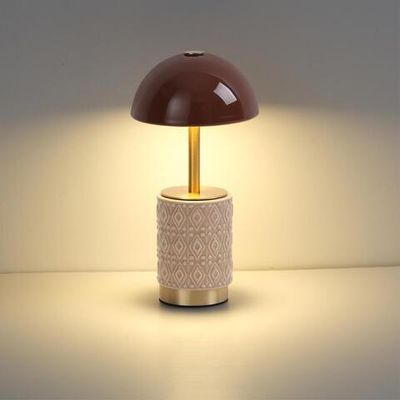 5453/3TL L-VISION ODL_EX26 светлая бронза/кофейный/бежевый/металл/керамика Настольная лампа беспроводная LED*3W 3000K LULU