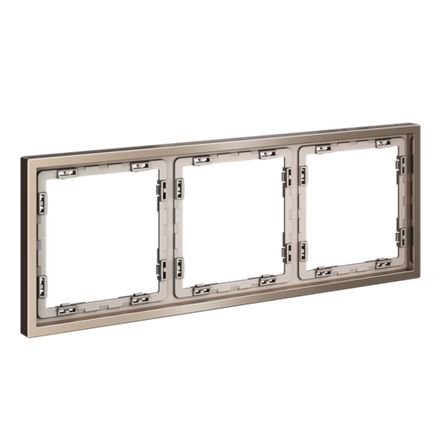 VLSM120310 Рамка металлическая на 3 поста, S70 Metal (платина). (ТМ Maytoni)