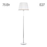 Citilux Линц CL402970 Торшер хром с белым абажуром