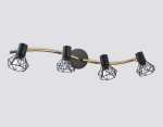 Светильник накладной TR8658/4 BK/GD черный/золото E14/4 max 60W 750*100*185