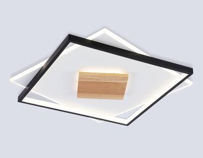 Светильник светодиодный потолочный FL4791 WH/BK/WD белый/черный/дерево 77W 3000-6000K 515*515*50 (без ПДУ)