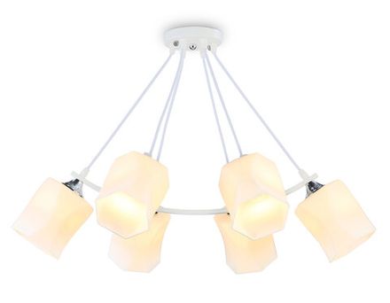 Светильник подвесной TR303159/6 WH/CH/FR белый/хром/белый матовый E27/6 max 40W D670*410