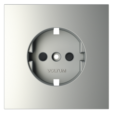 VLS000705 Накладка для розетки с заземлением и защитными шторками, S70 (сталь). (ТМ Maytoni)