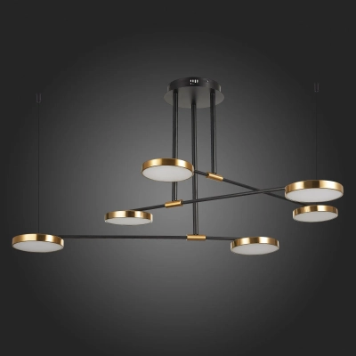 SL1605.403.06 Светильник подвесной ST-Luce Черный/Латунь, Белый LED 6*7,5W 3000K