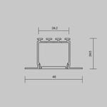 Алюминиевый профиль встраиваемый ALM-4625-S-2M, 632001. TM Maytoni