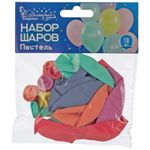 Набор шаров "Пастель", микс цветов, 10шт (Минимальная отгрузка 12 шт)