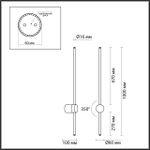 4335/18WL HIGHTECH ODL22 299 чёрный Настенный светильник IP20 LED 18W 849Лм 3000K FILLINI