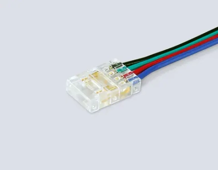 Соединитель гибкий двухсторонний COB RGB 12/24V для лент 10mm GS7921 (4 конт.) (5шт. в комплекте)