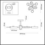 5656/90CL LEDIO LN23 065 серый Люстра потолочная LED 90W 3000-6000K 3606Лм 220V EVIN