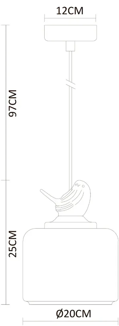 Подвесной светильник Arte Lamp PASSERO A8029SP-1WH, 1хE27