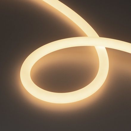 Светодиодная лента герметичная MOONLIGHT-TOP-A336-D18mm 24V Warm3000 360deg (14.4 W/m, IP65, 2835, 5m, wire x1) (Arlight, Вывод кабеля прямой)