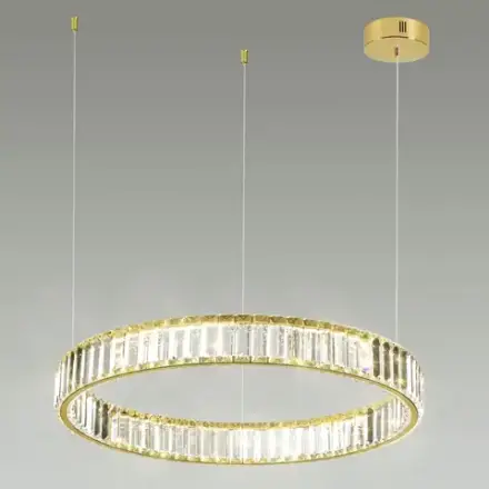 5015/36L L-VISION ODL23 587 золотой/прозрачный металл/хрусталь Люстра LED 36W 4000K 3600Лм VEKIA