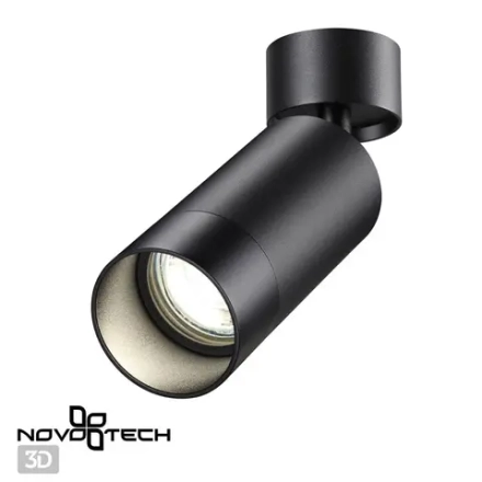 370869 OVER NT22 469 черный Светильник накладной IP20 GU10 9W 220V SLIM