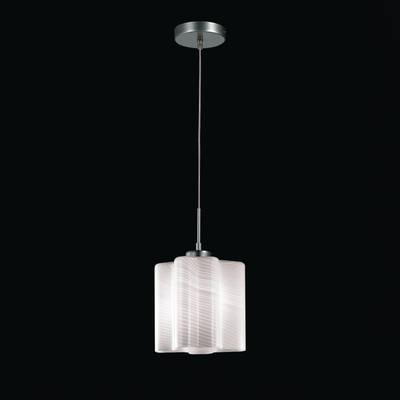 SL117.503.01 Светильник подвесной ST-Luce Серебристый/Белый с полосками E27 1*60W