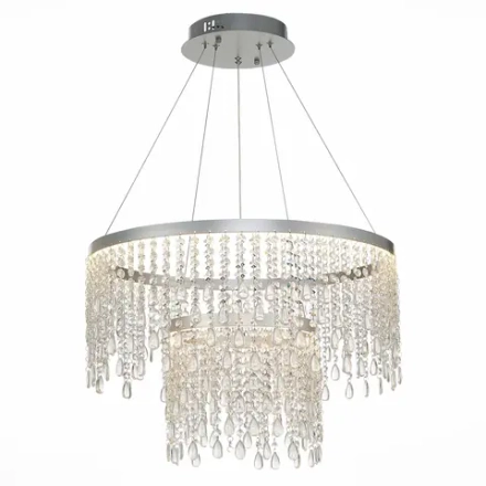 SL6201.103.55 Люстра подвесная ST-Luce Серебристый/Прозрачный LED 1*55W 3000K/4000K/6000K