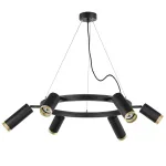 LR01637387340 Люстра RULLO 6х50W GU10 ЧЕРНЫЙ (571016+214437-3+214487-3+203440-6)