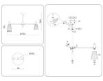 Светильник на штанге LH58116/7 BK/LW/SM черный/светлое дерево/дымчатый E14*7 max 40W D750*390