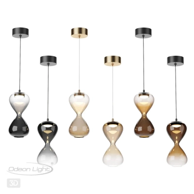 5092/4LA PENDANT ODL25 357 черный/дымчатый градиент/прозрачн./металл/стекло Подвес LED 4W 4000K 388Лм GLESSI