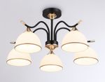 Подвесной светильник TR3162/5 BK/FGD черный/золото E27/5 max 60W D580*300
