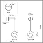 4305/7WL HIGHTECH ODL22 213 золото Настенный светильник LED 7W 420Лм IP20 BINGO