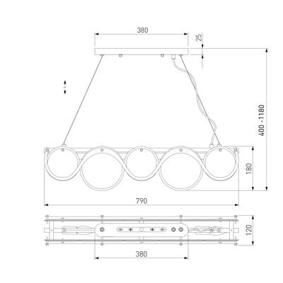 Умный подвесной светильник 354/4 Smart (322/4), E14х4