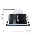 Точечный встраиваемый светильник Arte Lamp HELM A2869PL-1BK, 1хGU10