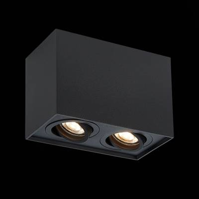 ST109.407.02 Светильник потолочный Мат. черный GU10 2*50W  L181xW100xH123 220V Без ламп