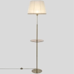 Citilux Линц CL402980T Торшер бронза со столиком и белым абажуром