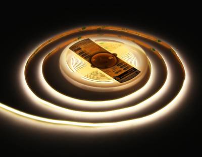 Светодиодная лента GS4612 COB 400Led/10W m/ 24V IP20 4500K/ 5m*5mm*2.1mm кратность резки 20mm (2 конт.)