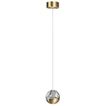 5101/5L L-VISION ODL25 559 латунь/прозрачный/акрил Подвес 2 в 1 LED 5W 4000K 300Лм SONO