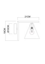 Бра Arte Lamp JACOB A7029AP-1BK, 1хE27