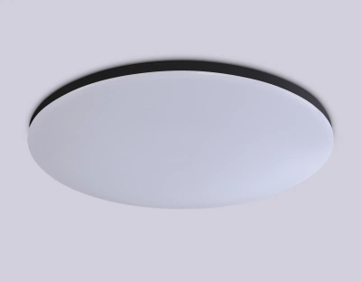 Потолочный светодиодный светильник с Wi-Fi Яндекс Алисой/Tuya/Smart Home/Alexa FZ2005 BK черный IP54 25W 3000K-6500K+RGB D370*55 (ПДУ ИК)