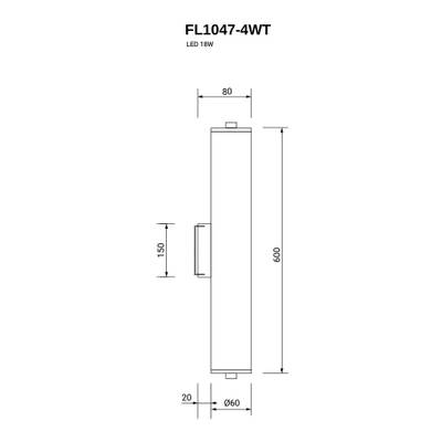 Бра Charme FL1047-4WT, LED