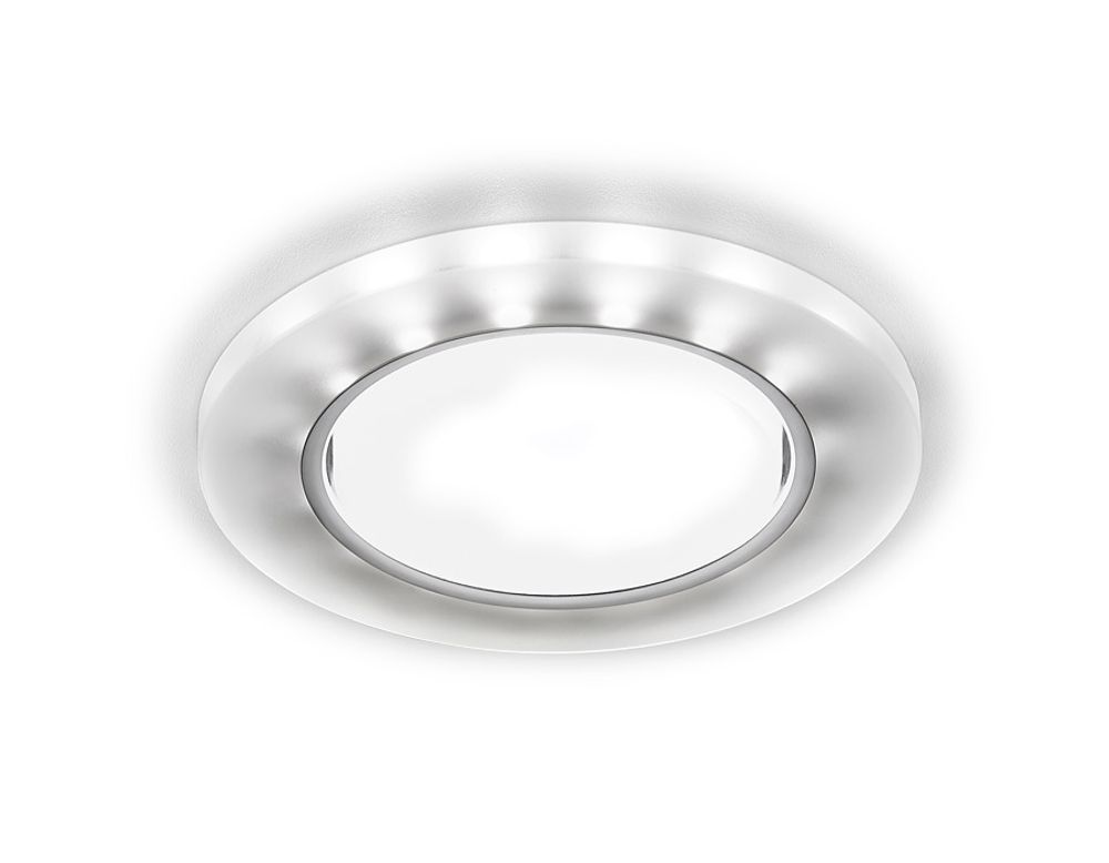 Встраиваемый точечный светильник со светодиодной лентой G214 CH/WH хром/матовый GX53+3W(LED WHITE)