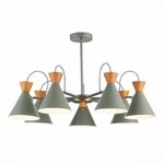 SLE125112-07 Люстра потолочная Серый, Золотой/Серый, Темное дерево E14 7*40W