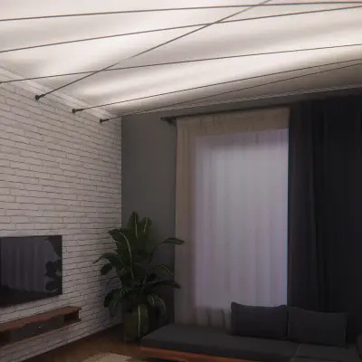 200CORDA10 Тросовая система CORDA 10м и блок питания на 200W (max мощность ленты 18.6W/метр) (418010+418990+424200)