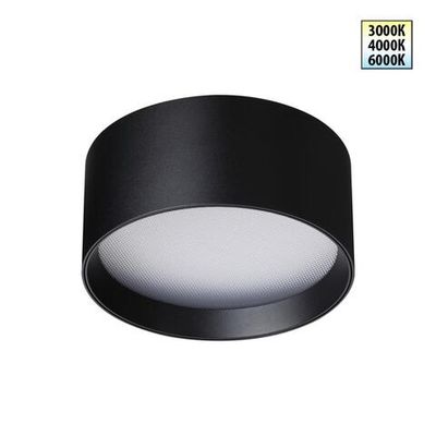 359597 OVER NT25 392 черный Светильник накладной светодиодный с переключ. цв. температуры IP20 LED 18W 220-240V 3000К\4000К\6000К ORBIS
