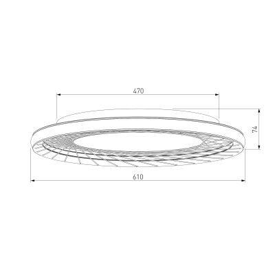 Потолочный светодиодный светильник 40023/1 LED серый, LED