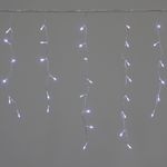 A-056 WT гирлянда светодиодная 5х0,6м 180LED в виде "бахрома" с контроллером , провод прозрачный