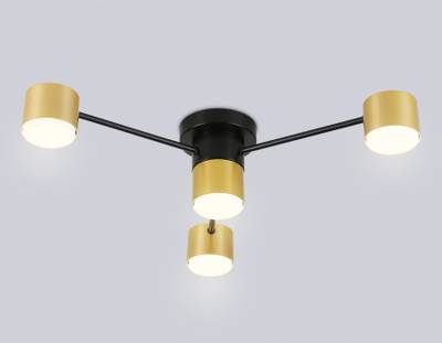 Светильник потолочный FL51722/4 BK/GD черный/золото GX53/4 max 12W 645*135