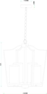 Подвесная люстра Arte Lamp NUVOLA A7017SP-4BK, 4хE14