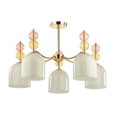 4589/5C MODERNI LN22 97 золотой Люстра потолочная E27 5*40W 220V GILLIAN (уценка по упаковке)