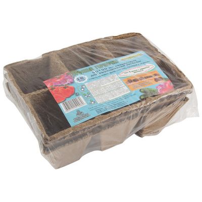 Горшочек торфяной 90*90 квадратный (упаковка 18шт)