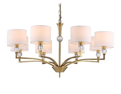 Светильник подвесной LH71133/8 BS/WH латунь/белый E14/8 max 40W D840*880